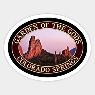 Sunset at Garden of the Gods in Colorado Springs, Colorado Sticker